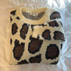 Cow Print Sweater